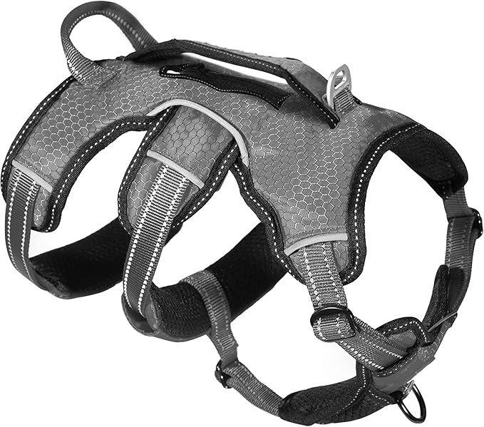 Tuff Pupper Escape Proof No Escape Dog Harness | 5 Point Adjustable Fit Harness for Dogs | Padded Dog Harnesses | Handle Dog Lift Harnesses