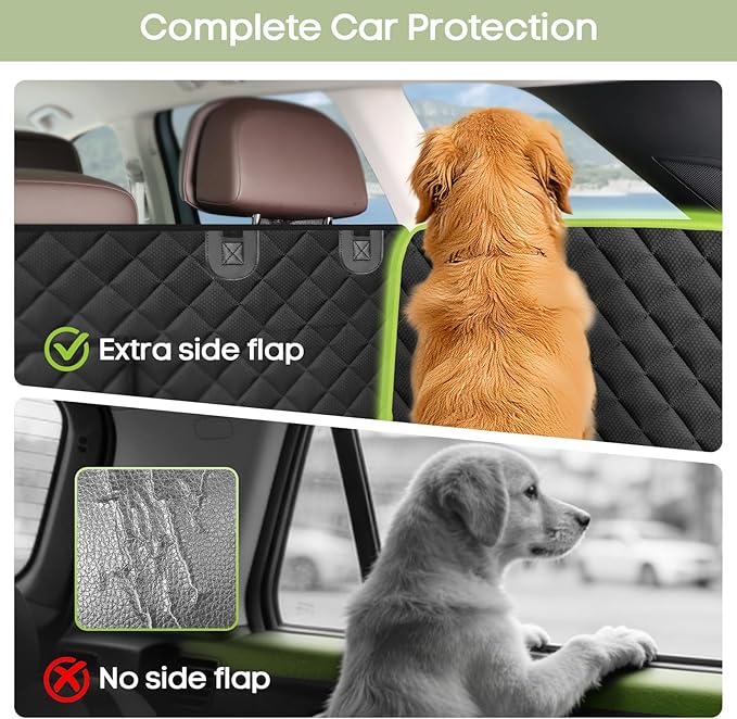 SUV Cargo Liner for Dogs, Waterproof Pet Cargo Cover with Bumper Flap Protector, Scrachproof Non-Slip Dog Seat Mat for SUVs Sedans Vans, Large Size Universal Fit