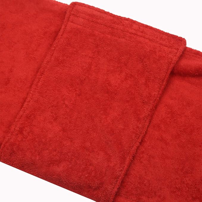 Geyecete Dog Drying Coat -Dry Fast Dog Bag-Microfibre Fast Drying Super Absorbent Pet Dog Cat Bath Robe Towel-Red-XL