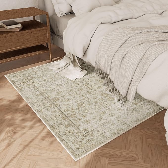 Machine Washable Area Rugs for Entryway: Door Mat Indoor Entrance 2x3 Boho Rug Stain Resistant Non-Slip Low Pile Soft Throw Carpet for Kitchen Front Door Indoor Entrance Entry Bedroom