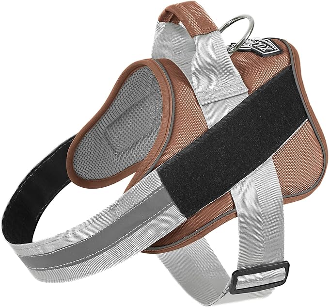 Bolux Dog Harness, No-Pull Reflective Dog Vest, Breathable Adjustable Pet Harness with Handle for Outdoor Walking - No More Pulling, Tugging or Choking