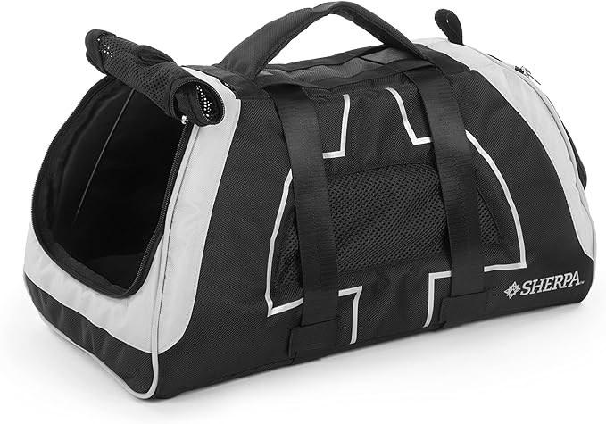 Sherpa Forma Frame Crash-Tested Travel Pet Carrier, Airline Approved & Guaranteed On Board - Black, Medium