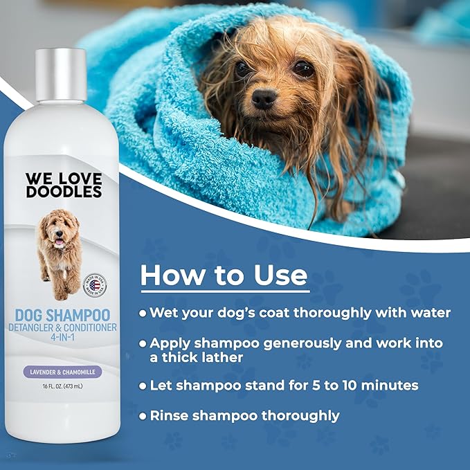 We Love Doodles Pin Brush & Dog Shampoo - Dog Grooming Kit - Remove Mats, Knots, And Tangles