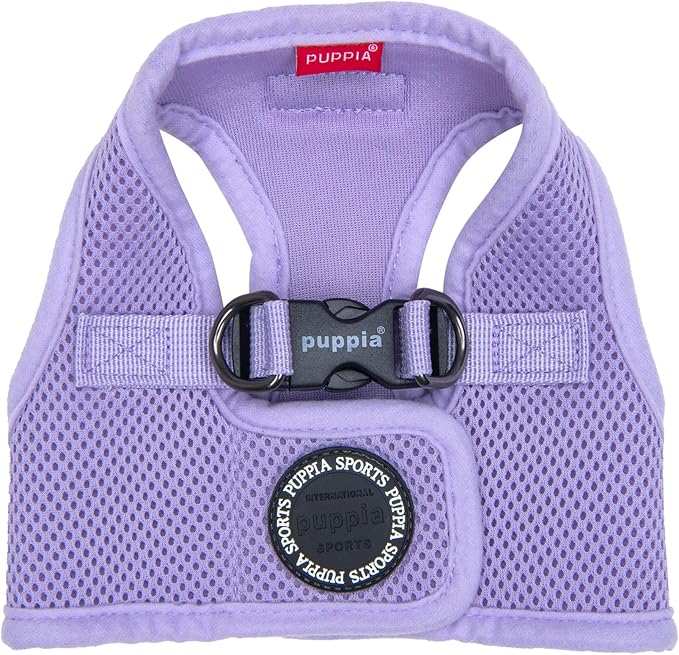 Puppia Soft Vest Dog Harness Step-in Padded Mesh No Choke No Pull Comfortable Walking Running Training for Small Medium Large Dogs, Violet, Large