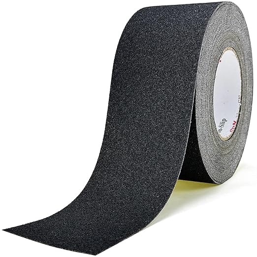S&X Heavy Duty Anti Slip Grip Tape - 3" x 60', Grit 60 - Non-Skid Traction Roll for Outdoor Stairs, Steps, Ramps, Boats, Decks - Waterproof, Weather & Wear Resistant, Black