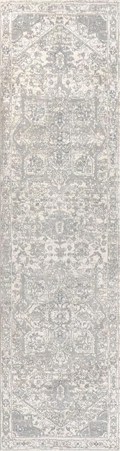 JONATHAN Y Vintage Medallion Indoor Runner Rug 2X8 Cream/Light Gray, Modern Boho for Living Room, Bedroom, Kitchen, Office, Easy-Cleaning, High Traffic, Pet-Friendly, Non-Shedding MDP106E-28
