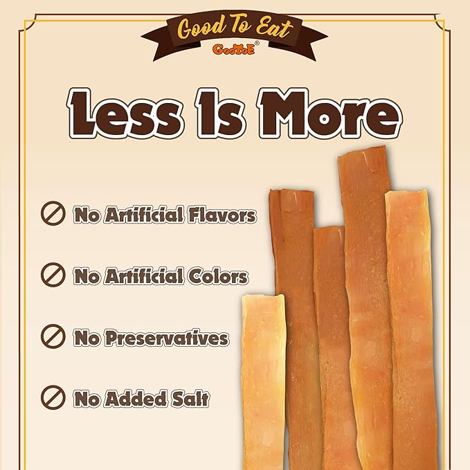 Gootoe Turkey Tendons for Dogs –All-Natural, Hypoallergenic Dog Treats, Rawhide Alternative, Long Lasting Puppy Chews, Healthy Dog Treats for Medium Breeds, Sliced (M), 16 oz Pack (1 lb)