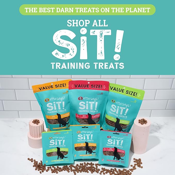 etta says! Sit Training Treats - All Natural Chicken Soft Treats for Dogs - Made in The USA - Soft & Chewy for Small, Medium & Large Dogs or Puppies