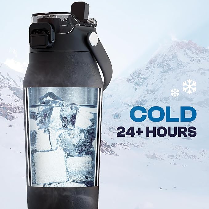 Frost Buddy 24oz Insulated Water Bottle with Straw & Chug Lid | Leak-Proof Stainless Steel | 24-Hours Cold | Sweat-Proof, Cup Holder Friendly | Ideal for Gym, Travel, Sports & Everyday Hydration