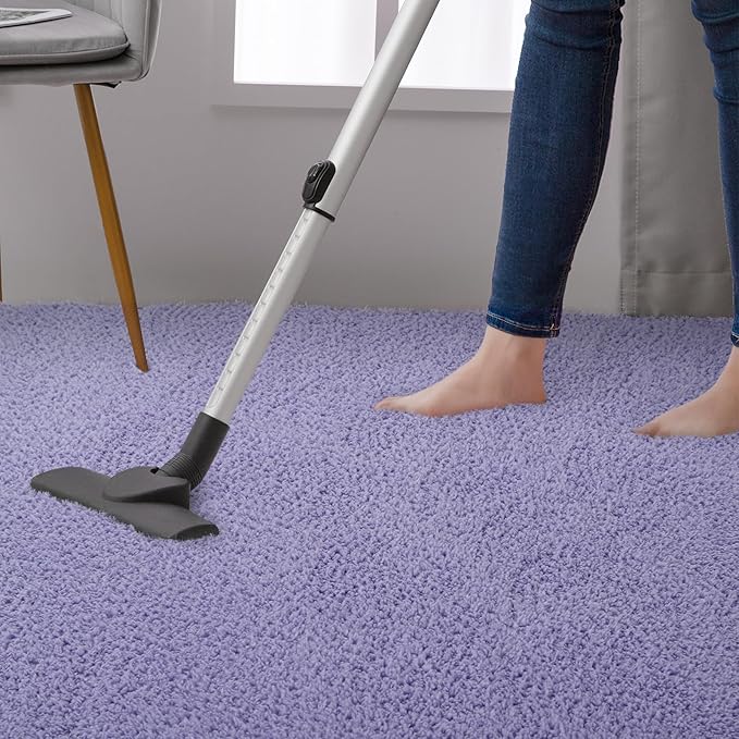 DweIke 6x9 Purple Area Rugs for Bedroom, Super Soft Living Room Rug, Thickened Memory-Foam Throw Carpet, Non-Slip and Washable Carpets for Kids Boys Girls Room Dorm Nursery Home Decor