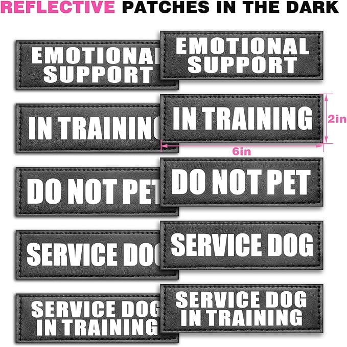 WINSEE Service Dog Vest Harness for Medium Dog, Tactical Working MOLLE Vest with 10 Pet Patches, No Pull Heavy Duty Harness for Training Walking