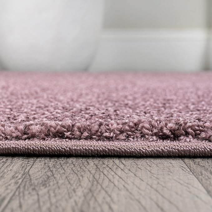 JONATHAN Y Haze Solid Low-Pile Light Purple Runner Rug 2x10, Coastal,Bohemian,Minimalist,Classic, Easy-Cleaning for Living Room,Bedroom,Kitchen,Pet Friendly,Non-Shedding (SEU100R-210)