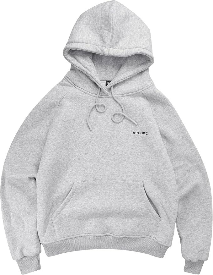 XPUDAC Matching Hoodie for Dogs and Humans Womens Hoodie Oversized Fleece Sweatshirts Long Sleeve Sweaters Pullover Fall Winter Clothes with Pocket, Grey, XX-Large