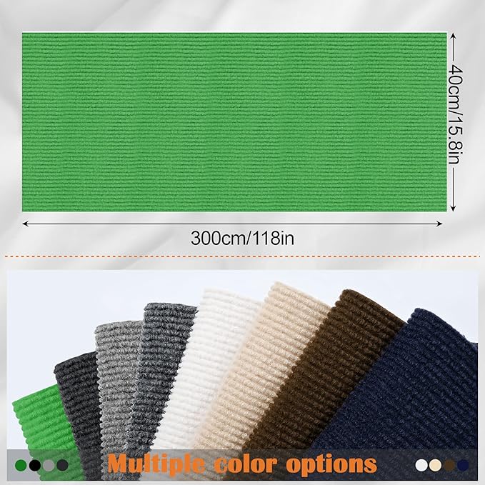 Cat Scratch Furniture Protector - 118" x 15.8" Trimmable Self-Adhesive Cats Claws Scratch Pads, DIY Cat Climbing Couch Protector for Scratch Post Cat Tree Replacement Indoor (Green)