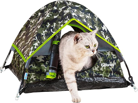 GDanes Camouflage Cat Tent, Portable Pet Cat House with Soft Pad, Cat Cave, Dog House for Small Medium Dogs and Rabbits