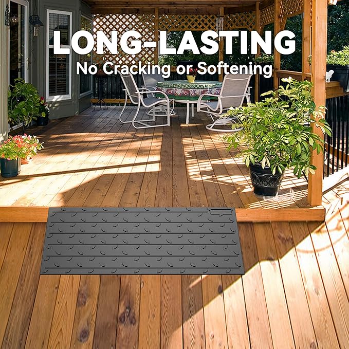 2.5" Rise Rubber Threshold Ramp for Doorways, 36" Wide Wheelchair Ramp 2200 Lbs Capacity, Entry Curb Ramp with Non-Slip Surface, for Wheelchairs, Scooter, Power Chairs, Driveways
