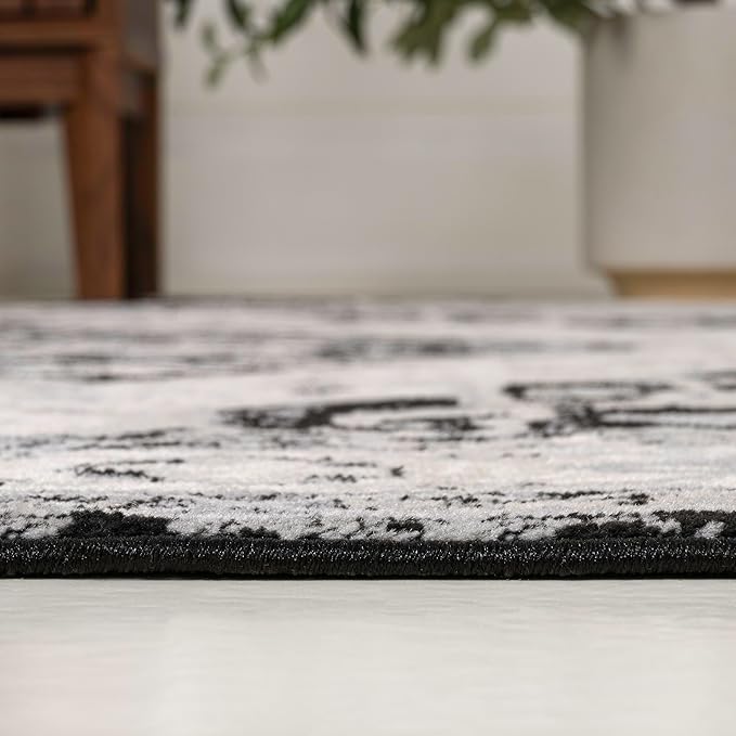 JONATHAN Y Vintage Medallion Indoor Runner Rug 2X8 Black/Ivory, Modern Boho for Living Room, Bedroom, Kitchen, Office, Easy-Cleaning, High Traffic, Pet-Friendly, Non-Shedding MDP106F-28