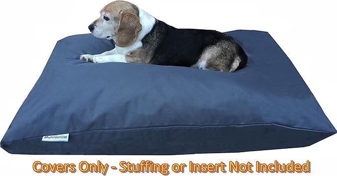 Dogbed4less Do It Yourself DIY Pet Bed Pillow Duvet Oxford Cover + Waterproof Internal case for Dog/Cat at Medium 36"X29" Dark Slate Color - Covers only
