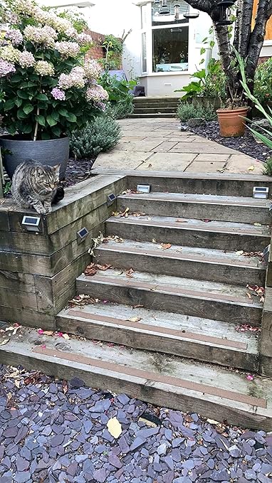 Anti-Slip Decking Strips - Pack of 5 (16" x 2") Heavy Duty GRP Non-Slip Treads for Outdoor Steps, Ramps & Decks - Weatherproof, Easy to Install, Long Lasting Safety Grip (Brown)