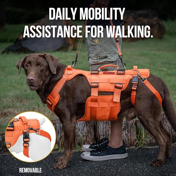 OneTigris Dog Lift Harness for Large Dogs, Dog Hip Support Brace, Full Body Dogs Lifter with Handles Invictus Multifunctional Mobility Assistance Vest for Back Legs