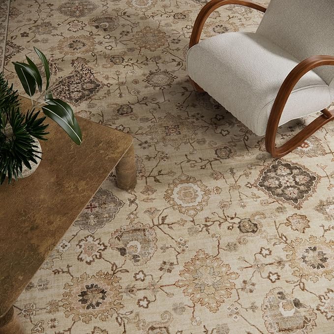 Machine Washable Rug for Living Room: 10x14 Area Rugs Boho Vintage Rug Stain Resistant Non Slip Low Pile Soft Lightweight Carpets for Bedroom Kitchen Dining Room Nursery Kids Room Farmhouse