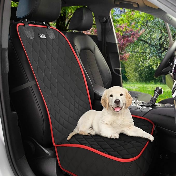 Front Seat Dog Cover for Car, Truck & SUV - Waterproof, Non-Slip Pet Car Seat Cover for Dogs - Durable, Easy to Install & Clean, Front Passenger Seat Protector for Pets & Vehicles