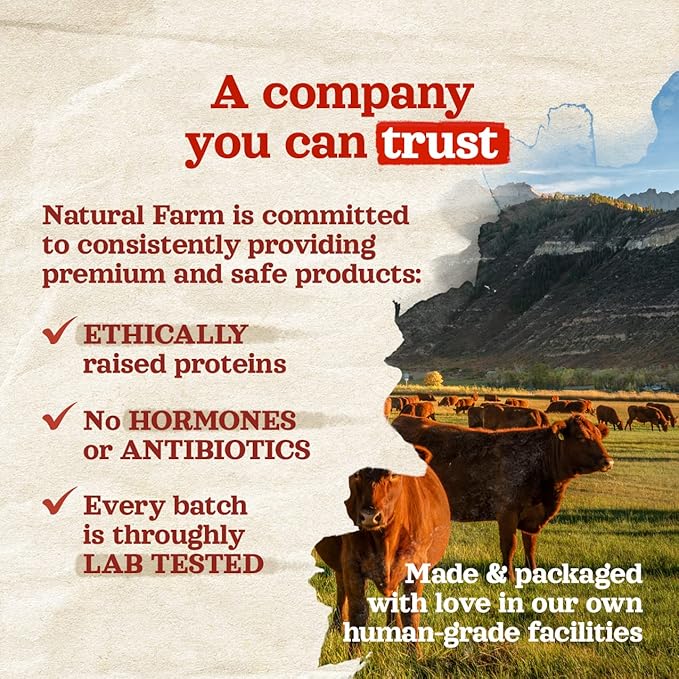 Natural Farm Collagen Dog Chews (12 Inch, 5 Pack), Odor-Free Long Lasting Bully Sticks & Rawhide Alternative Dog Treats, 95% Collagen Low Fat, High Protein – Medium & Large Dogs