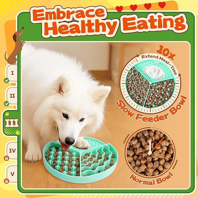10 Pack Complete Dog Puzzle Toys Set-Dog Lick Mat & Feeding Bowl with Suction Cups for Small & Medium Breeds,Enrichment Toys for IQ Training & Mentally Stimulating