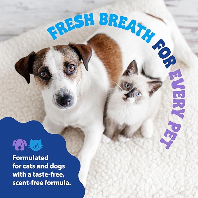 Dental Fresh Water Additive for Dogs and Cats, Advanced Formula, 8 Fl Oz, Plaque & Tartar Daily Oral Care