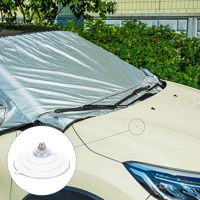 uxcell 10 Packs Clear PVC & Zinc Alloy Suction Cups, 60mm/2.4" Dia, M5 x 8mm Screw, Glass, Metal, Tile, Plastic, Kitchen, Bathroom, Door, Window