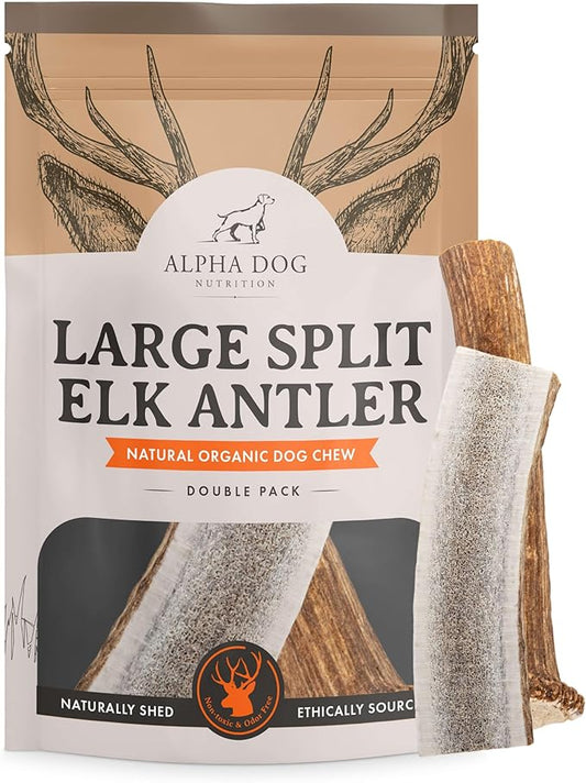 Alpha Dog Nutrition Elk Antler Chews (Large, Split)