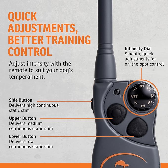 SportDOG FieldTrainer 425X - Remote Trainer Designed for Off-Leash Control & Training - 500-Yard Range - Waterproof - Quick Charge-Collar with 21 Levels of Static, Tone, & Vibration