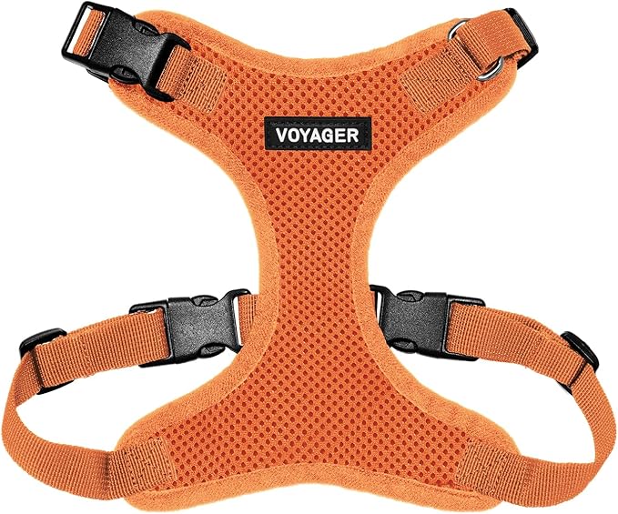 Voyager Step-in Pet Harness - All Weather Mesh, Adjustable Step in Harness for Cats and Dogs by Best Pet Supplies - Orange, XL