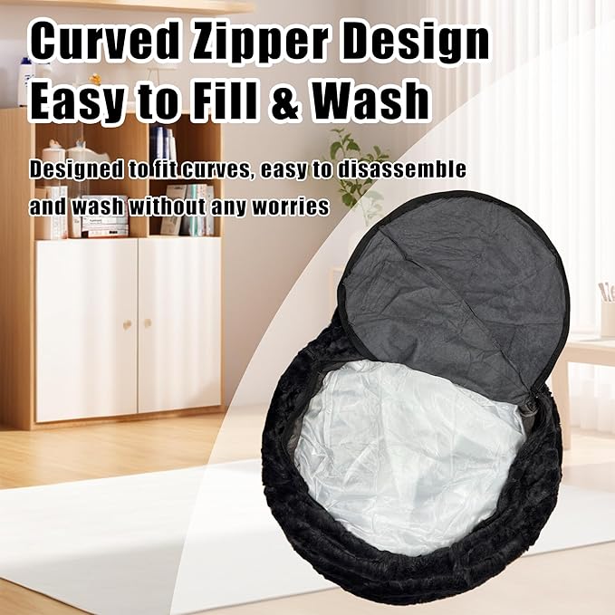 Bean Bag Chair Cover 4FT Fluffy Soft Velvet Storage Sofa, DIY Floor Giant Fur Bean Bag Chair Cover for Kids & Adults, Machine Washable, Upgrade Durable Zipper No Fillers, Colorful