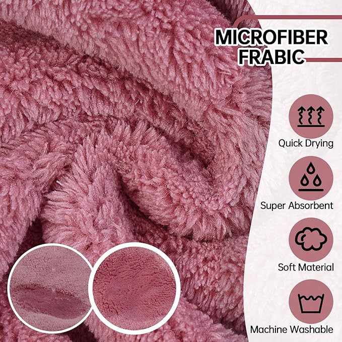 Dog Bathrobe & Drying Coat, Microfibre Material Fast Drying Super Absorbent Towel, Magic Sticker & Belly Strap, Robes for After Bath - Puppy to Large Dog & Cat