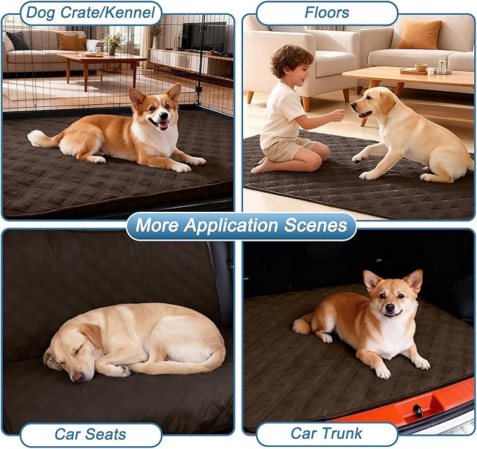 hyha Waterproof Dog Blanket, Reversible Pet Bed Blanket, Soft Sofa Couch Cover for Dogs Washable, Waterproof Pet Couch Covers for Sofa Puppy Cats Furniture Protector(52"x82", Chocolate/Beige)