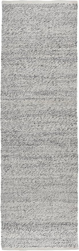 Fab Habitat Machine Washable Area Rug - Hand Woven, Stain Resistant, Pet Friendly - Premium Recycled Polyester Yarn - Solid - Kitchen, Hallway - Biltmore - Natural - 2.5 x 8 ft Runner