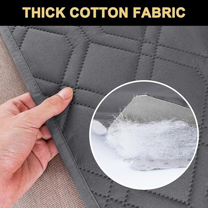 PrinceDeco Waterproof Couch Cover for Dogs Washable Dog Blanket for Bed Couch Sofa Outdoor Bed Cover with Non-Slip Back(32x74 Inch,Grey)