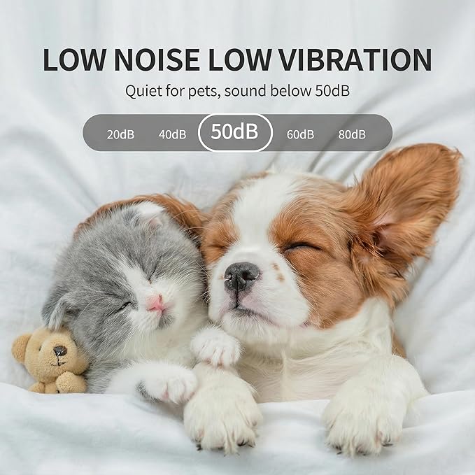 Silent Pet Nail Grinder Pro, Cordless Grooming Pro Nail Grinder with 3 Adjustable Speeds & Led Light, Painless Paws Grooming for Small Medium Large Dogs & Cats(1+2*Replacement Head)