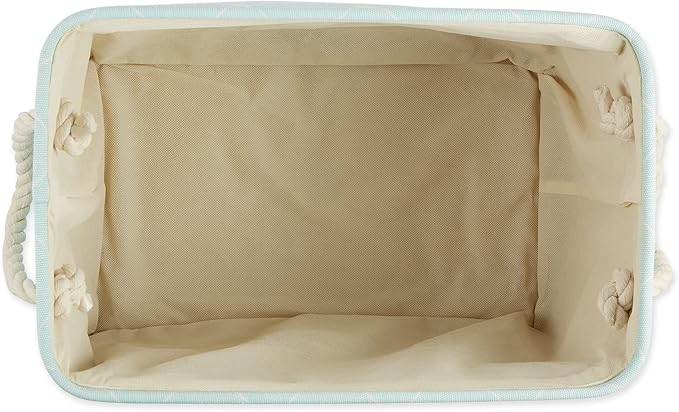 Bone Dry Pet Storage Paw and Bone, Trellis Collection, Medium Rectangle, 16x10x12, Aqua