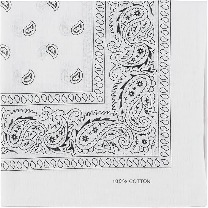 combocube 12 Pack(one Dozen) Multi-Purpose Cotton Paisley Cowboy Bandanas Headband for Men and Women
