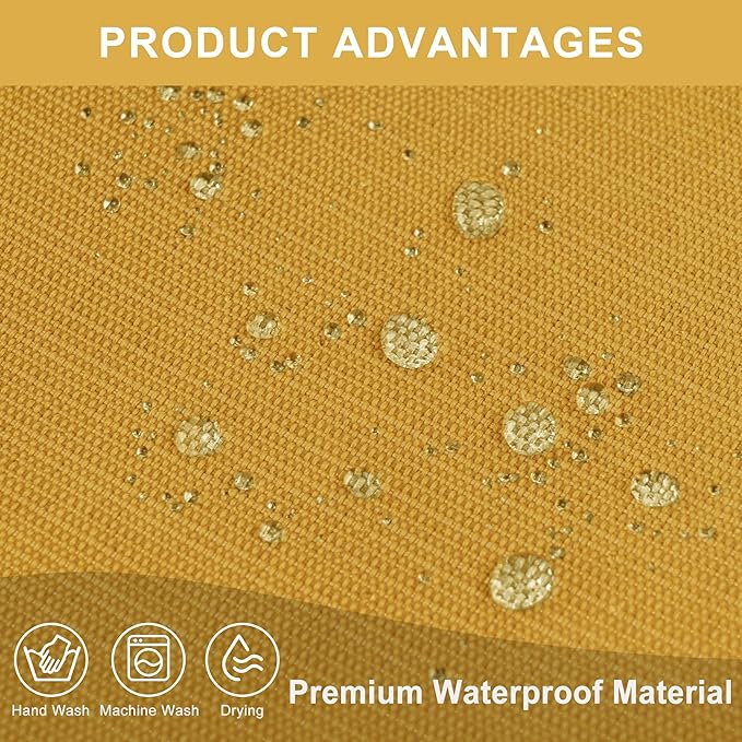 Dog Bed Covers Replacement Washable, Waterproof Dog Bed Cover with Zipper, 36Lx27Wx3H inch Durable Oxford Pet Bed Cover for Outdoor/Indoor Use, Cover Only, Yellow