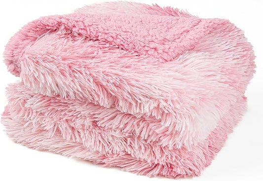 PetAmi Waterproof Dog Blanket for Small Medium Dogs, Calming Fleece Cat Blanket, Couch Protector Washable Sherpa Faux Fur Pet Throw for Puppy, Soft Reversible 29x40 Tie-Dye Pink