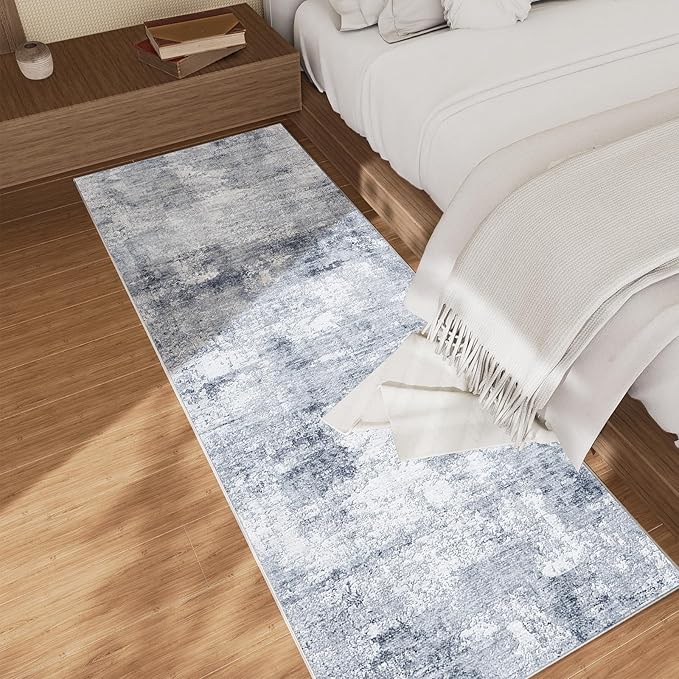 Machine Washable Runner Rugs for Kitchen: 2'x6' Hallway Runner Rug Stain Resistant Non Slip Abstract Floor Rug with Rubber Backing Non Shedding Soft Carpet Runners for Indoor Entryway Bedside Bedroom