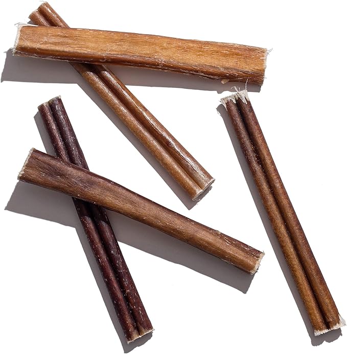 Jack&Pup 6 Inch Bully Sticks for Dogs (5 Pack) Extra Thick Dog Chews Long Lasting, Single Ingredient, 100% Beef Bully Sticks for Large Dogs