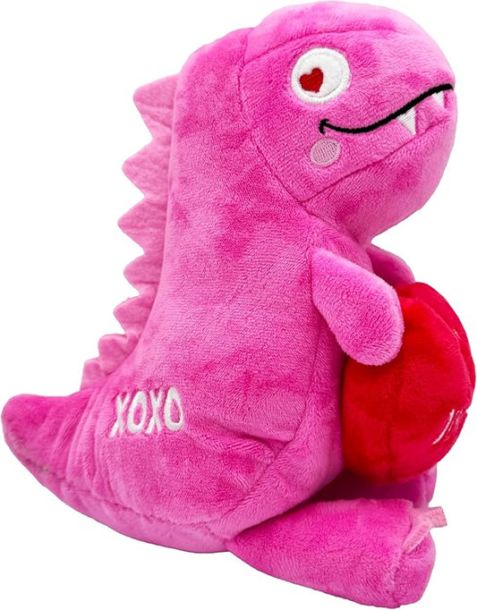 Huxley & Kent Funny Dog Toy w/Squeaker – Valentine's DayPower Plush Squeaky Dog Toys for Small, Medium & Large Dogs – Soft Stuffed Animal for Indoor Play & Fetch - You're Dino-Mite, One Size
