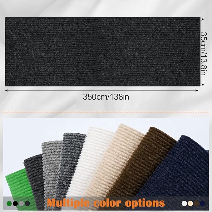Cat Scratch Furniture Protector - 138" x 13.8" Trimmable Self-Adhesive Cats Claws Scratch Pads, DIY Cat Climbing Couch Protector for Scratch Post Cat Tree Replacement Indoor (Black)