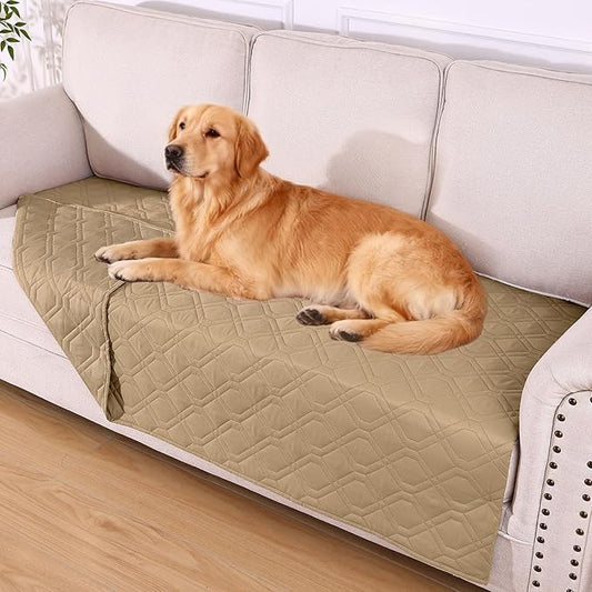 hyha Waterproof Dog Bed Blanket, Soft Pet Blankets, Waterproof Couch Cover for Dogs, Reversible Sofa Covers Washable for Furniture (40x80 Inch, Camel/Camel)