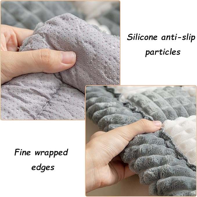 Couch Cover for Dogs Washable, Fuzzy Pet Cover for Sofa, Covers for 3 Cushion Couch Pet-Friendly, Non Slip Dog Bed Mat Dog Blanket (Bluegrey, 27.6x70.9 inch)