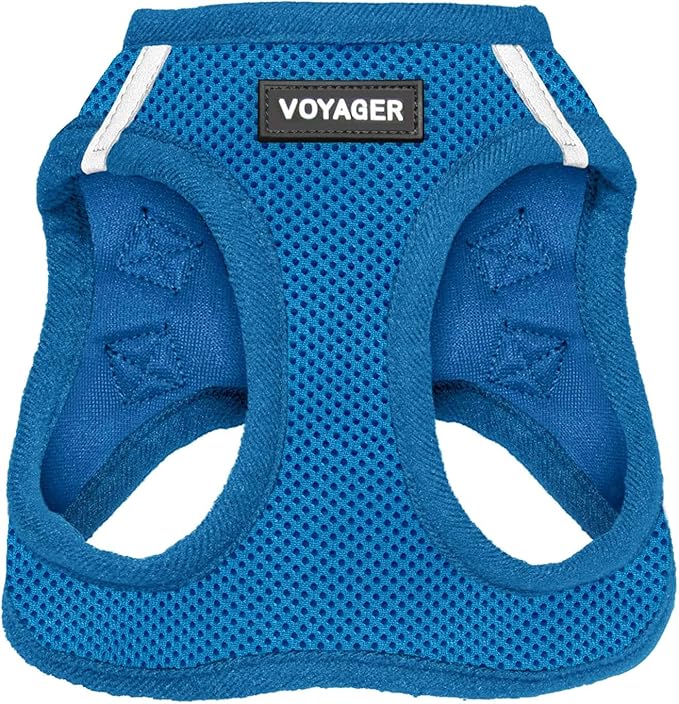 Best Pet Supplies Voyager Step-in Air Harness - All Weather Mesh, Reflective, No Pull Harness for Dogs, Cats - Secure with Hook & Loop Fastener, Buckle, Double D-Rings - Royal Blue, XXS